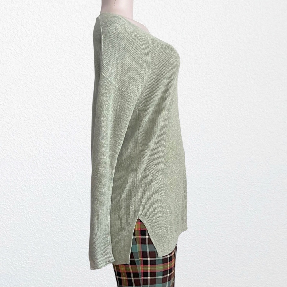 NEW Banana Republic Linen Blend Ribbed Knit V-Neck Casual Tunic Sweater SZ S - Picture 6 of 9